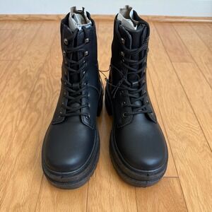 Lace Up Ankle Combat Boots Womens Size 6 Lug Platform Chunky‎ Heel New
